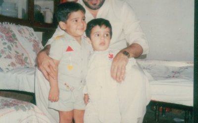 Marghoob Ahmed Hamdani with Waqar and Waqas Hamdani